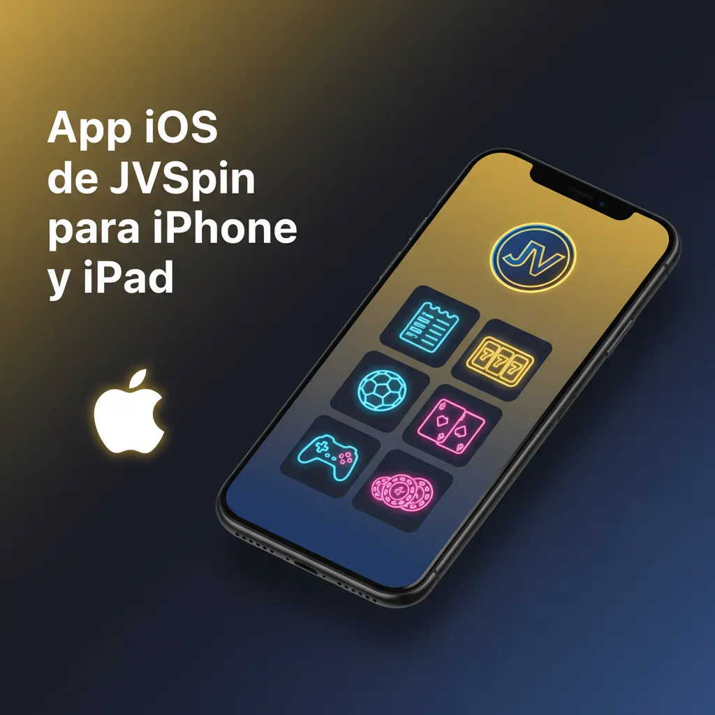 App iOS JVSpin en iPhone y iPad con apuestas en vivo, casino y pagos locales; requiere iOS 12+ y 150 MB.