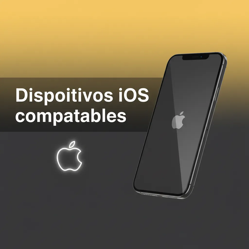 Dispositivos iOS compatibles: iPhone X a 15 (todas las variantes) y iPad recientes.