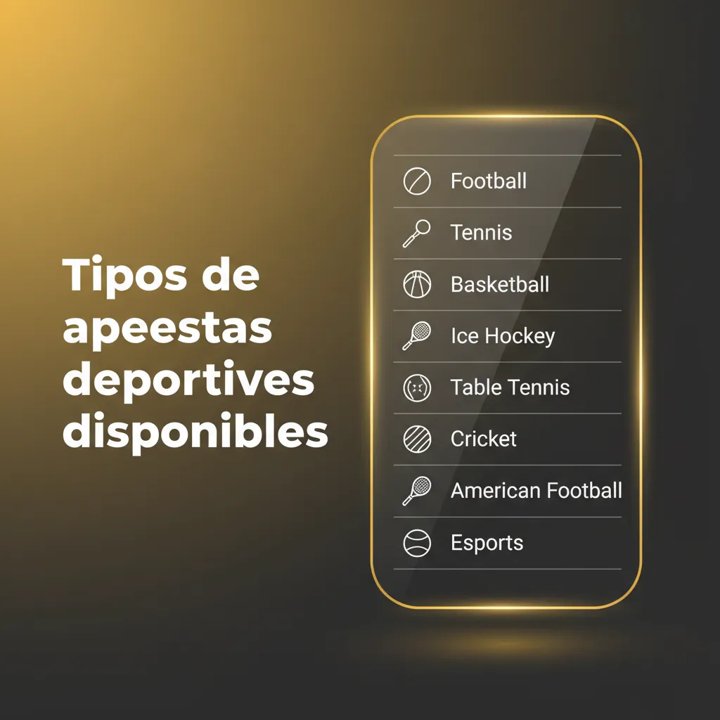 Infografía de tipos de apuestas: pre‑partido y en vivo en fútbol, tenis, básquet, rugby y hockey; mercados 1X2 y hándicap.