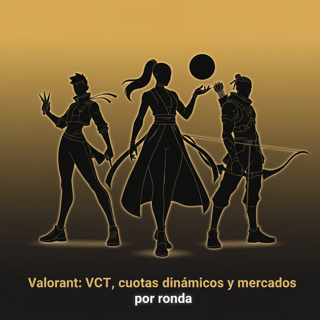 Pantalla de apuestas de Valorant con cuotas en vivo y mercados por ronda para VCT y Champions