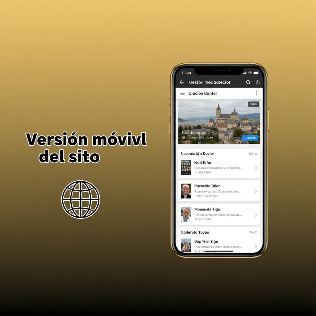 Vista del sitio móvil en smartphone y tablet, con apuestas, juegos y pagos desde el navegador, sin descargar software.
