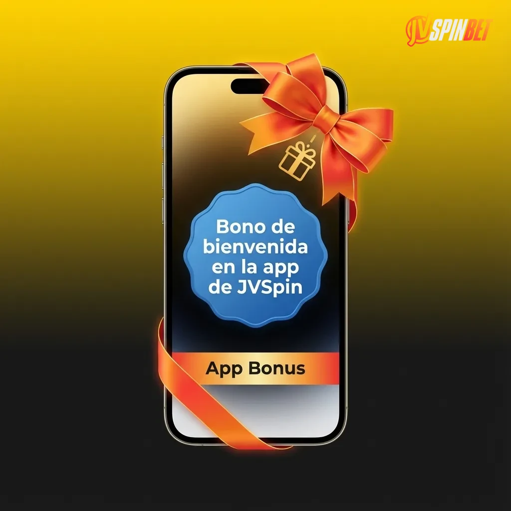 Banner de la app JVSpin: bono de bienvenida. Deportes 100% hasta 100€; Casino 100% hasta 1500€ + 150 giros.