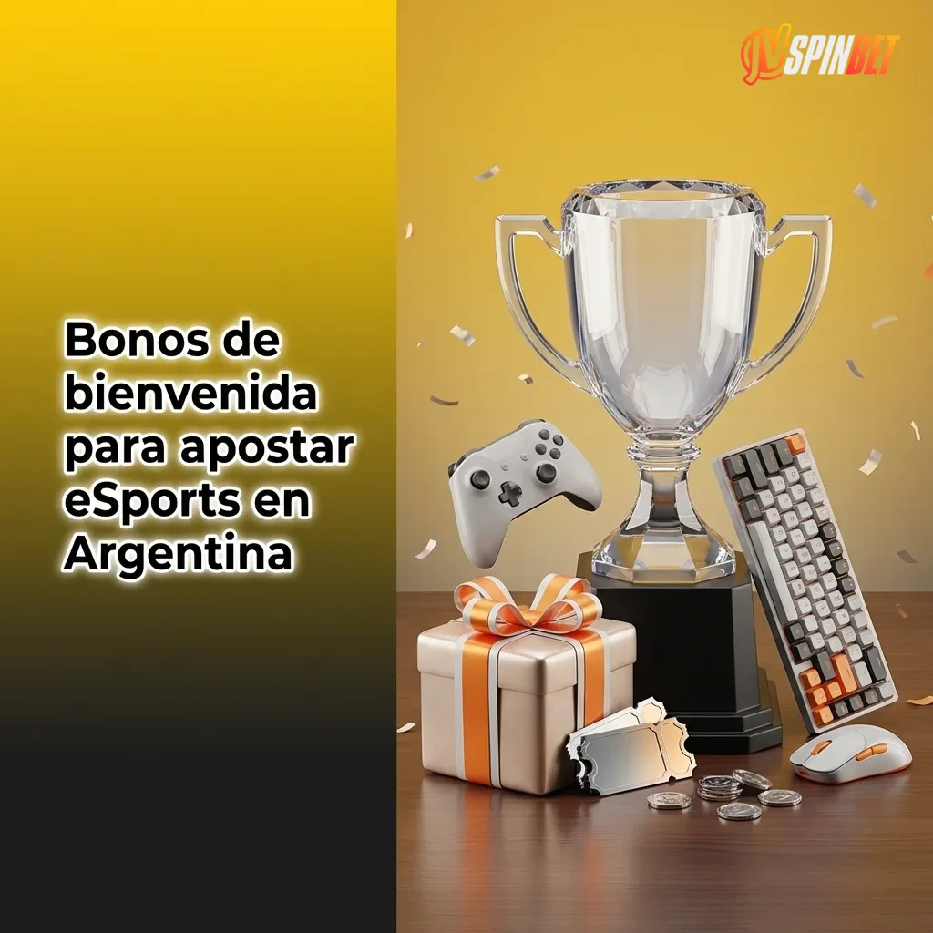 Banner de bonos de bienvenida eSports en Argentina: hasta 1500 € + 150 giros, pasos para registro, depósito y activación.