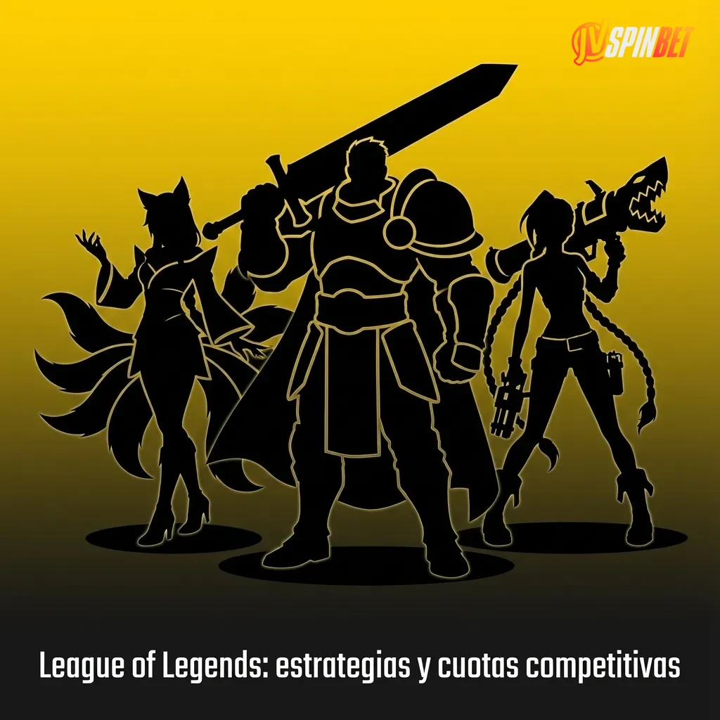 Banner de apuestas de League of Legends con cuotas en vivo y mercados: primer dragón, barón, torre, kills y hándicaps.