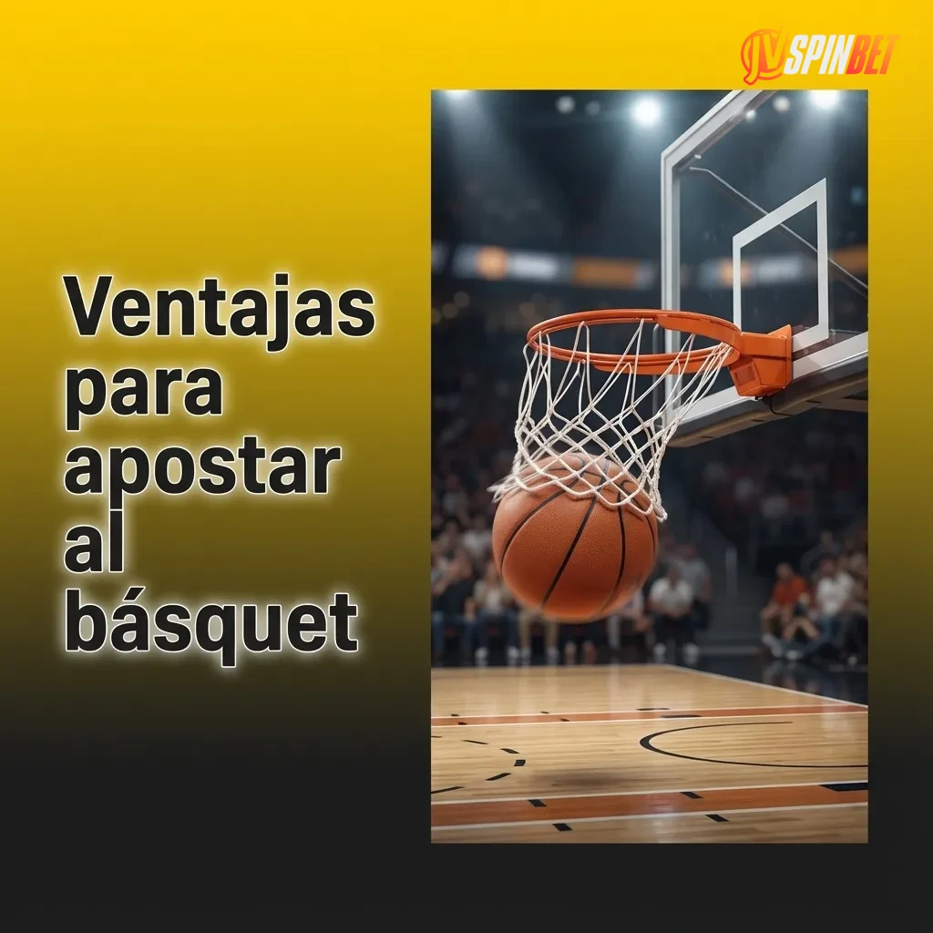 Infografía de ventajas para apostar al básquet: mercados, cuotas decimales, vivo, cash out, pagos ARS, filtros y soporte.