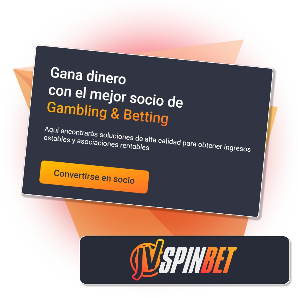 Gana dinero con el mejor socio de Gambling & Betting uniéndote al programa de afiliados de JVSpin.