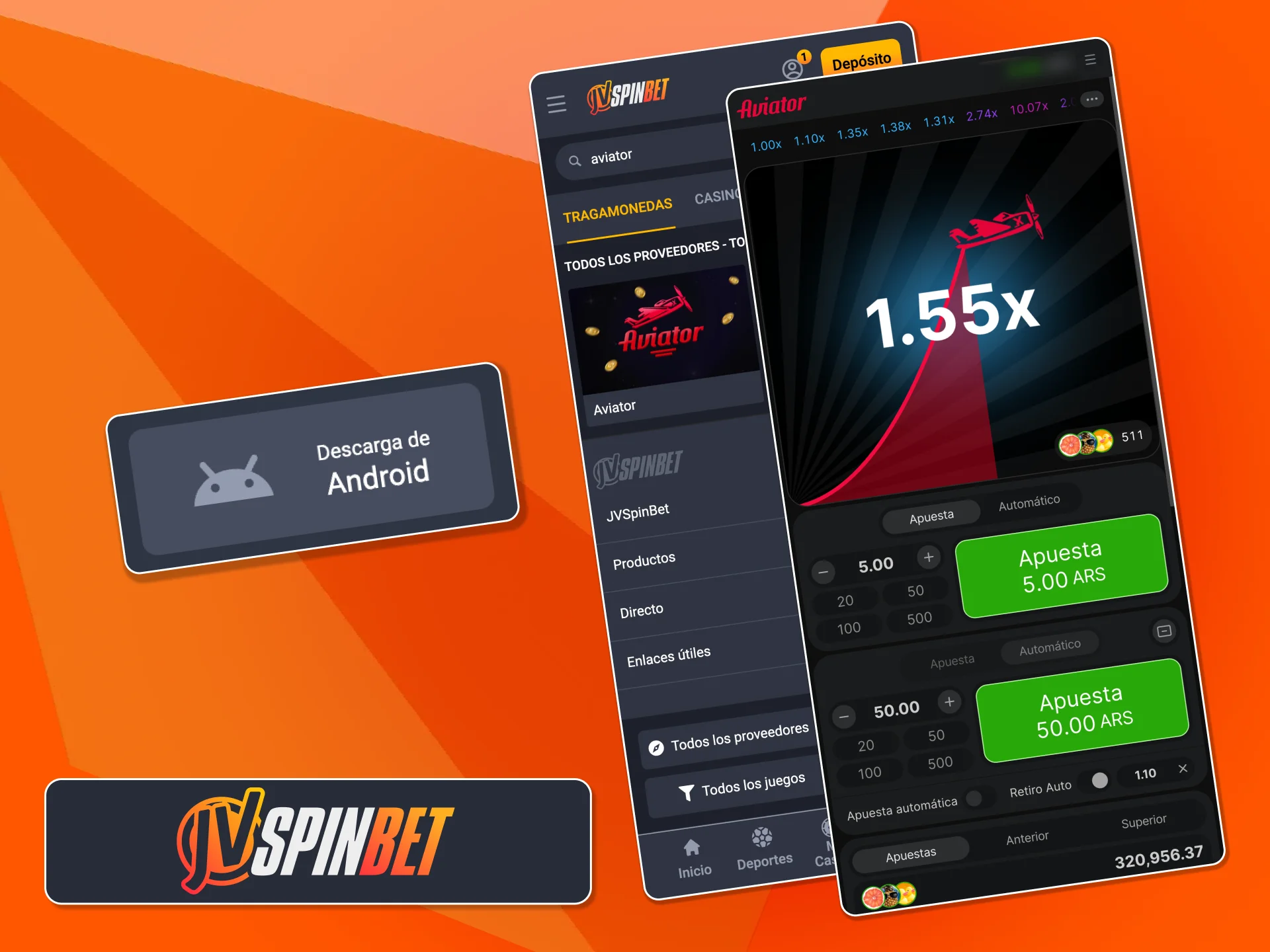 Descargá el APK seguro y jugá Aviator en JVSpin móvil.