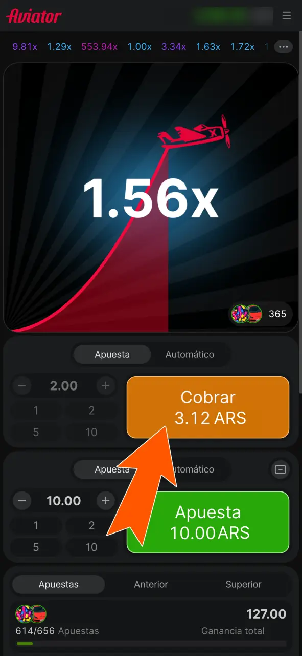 Controlá la apuesta y retirate antes del despegue en JVSpin.