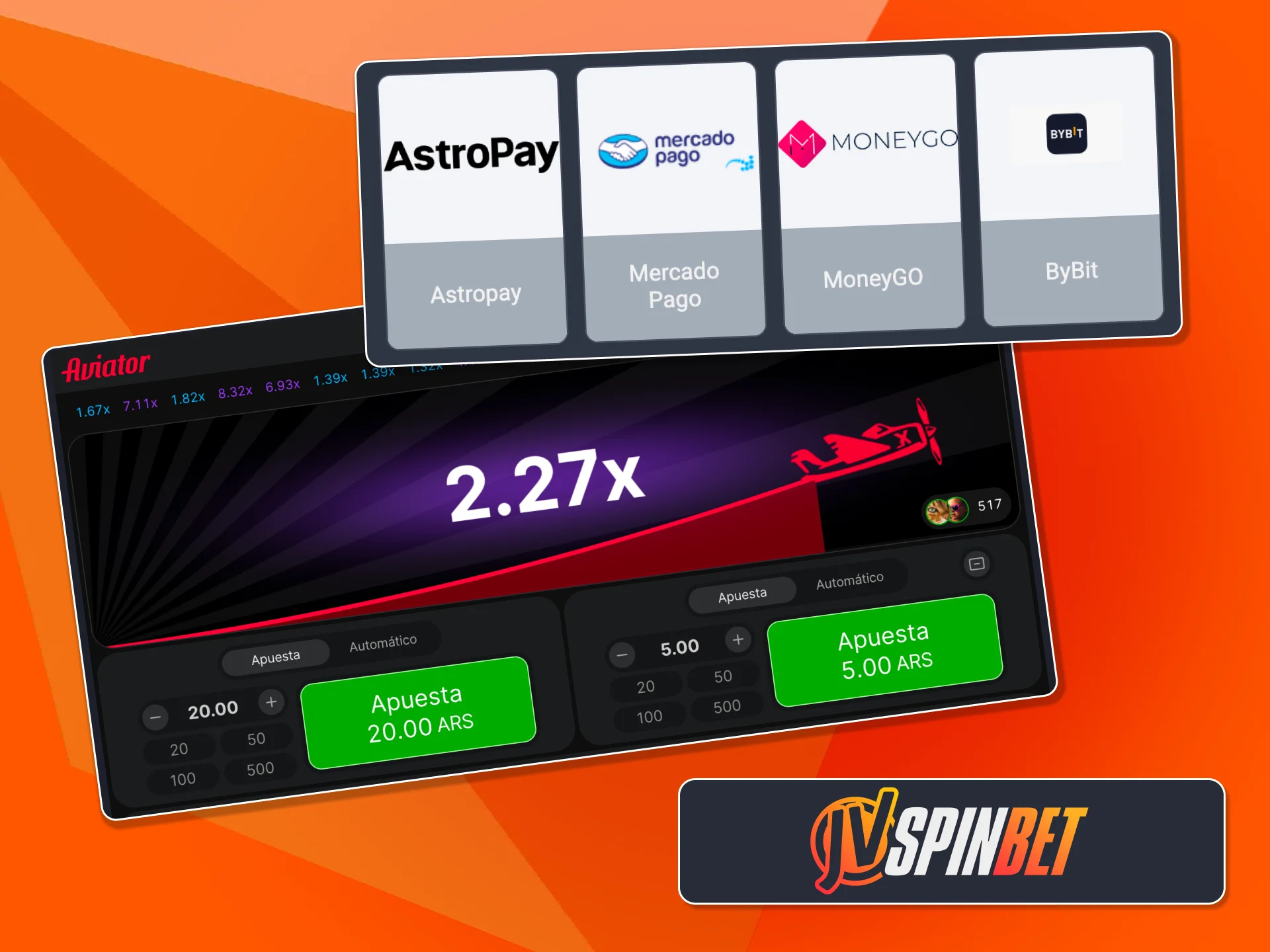 Depositá en ARS y jugá Aviator desde Argentina en JVSpin.