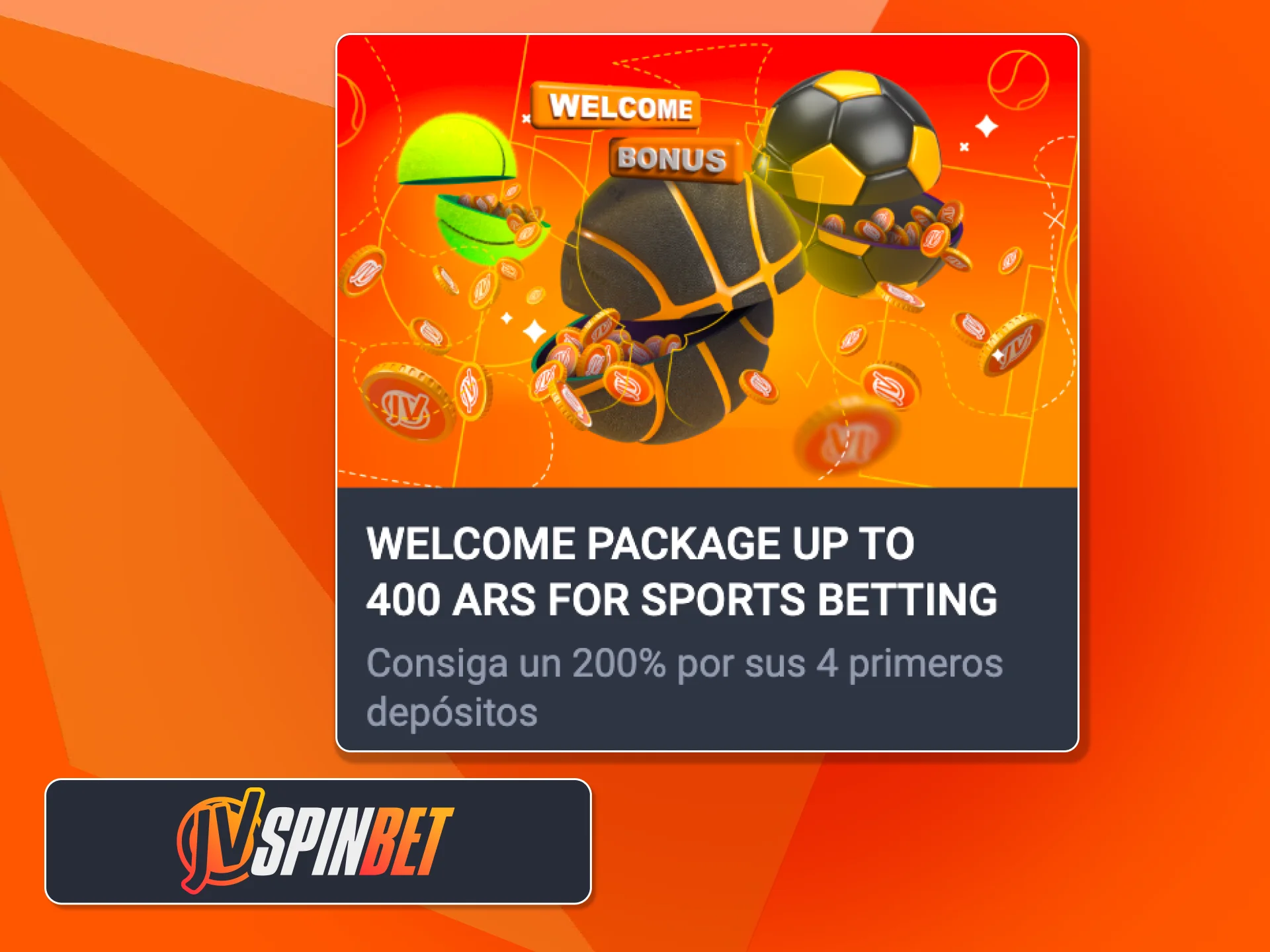 Activá el bono deportivo de JVSpin y duplicá tu primer depósito.