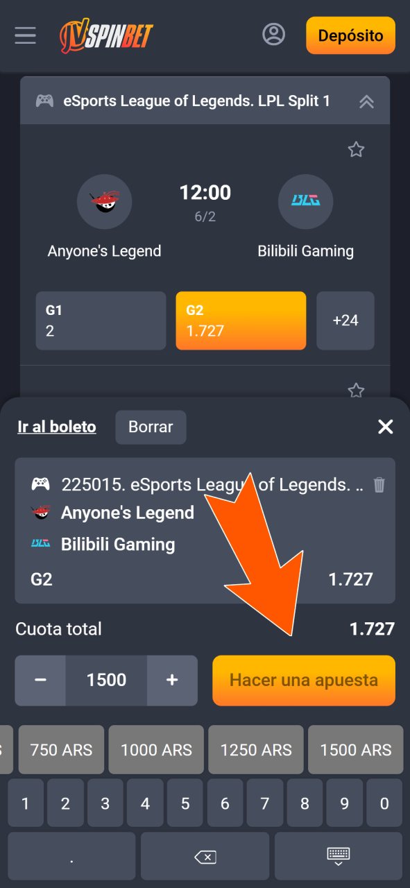 Elige tu equipo favorito en League of Legends y confirma tu apuesta en el boleto de JVSpin.