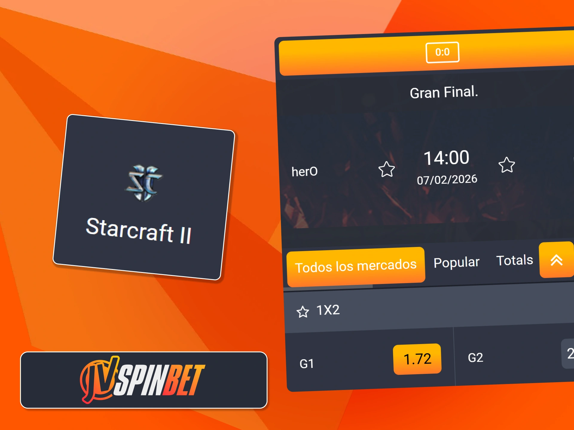 Sigue los enfrentamientos de StarCraft II y apuesta al ganador en tiempo real en JVSpin.