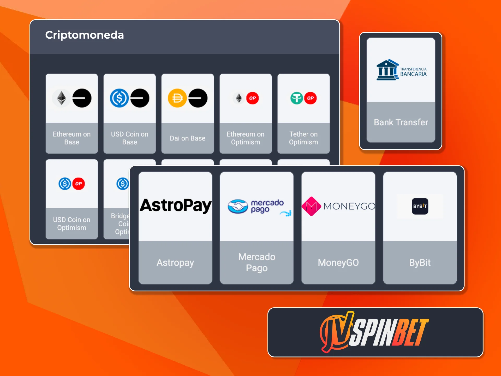 Elegí el método que se adapte a vos y depositá en JVSpin.