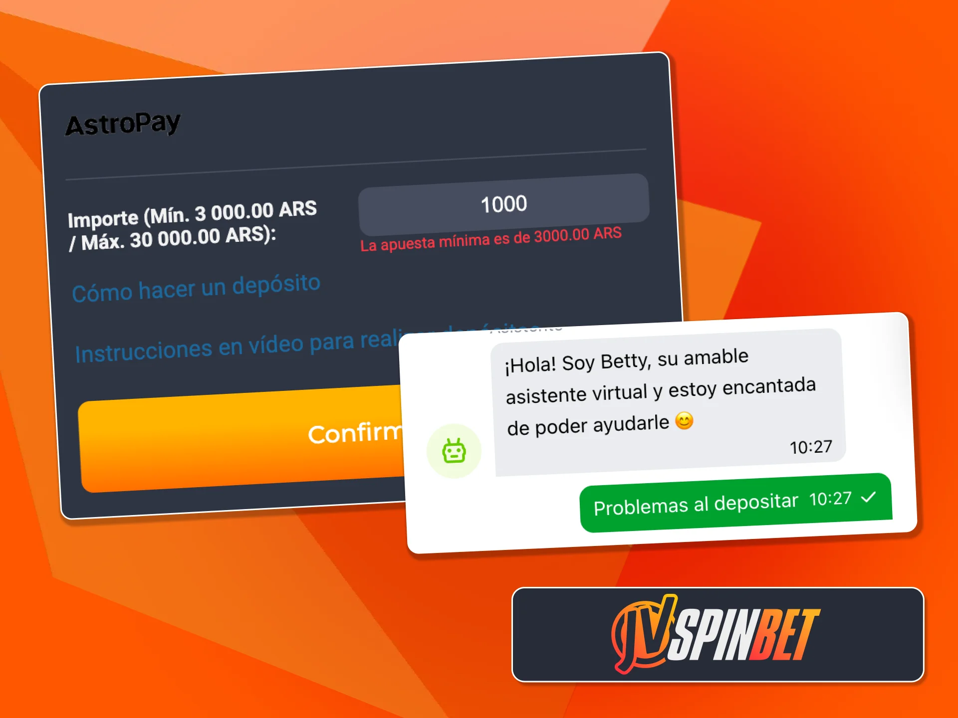 Revisá límites y datos para depositar en JVSpin.