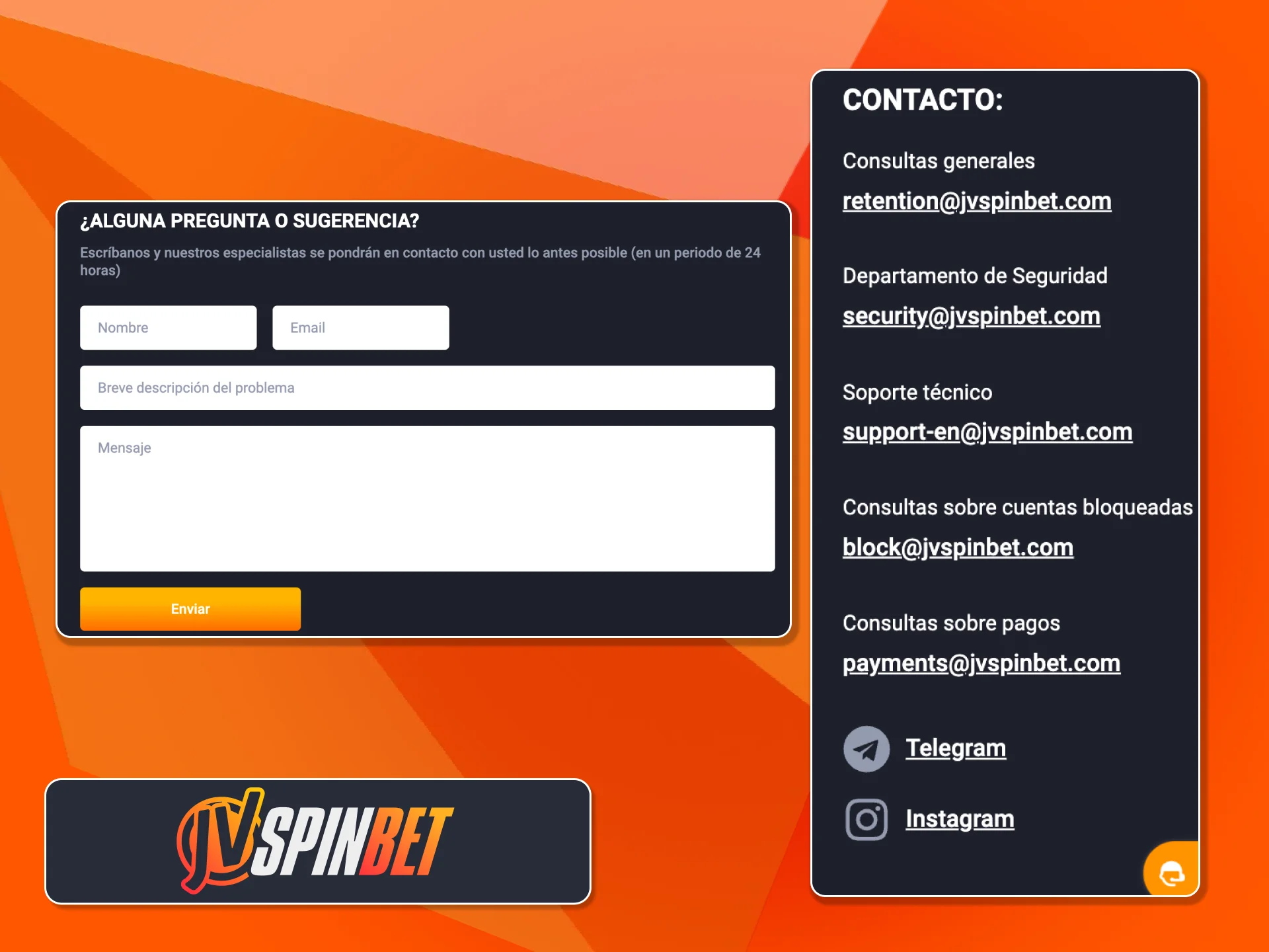 Contactá soporte de JVSpin para resolver tu depósito.