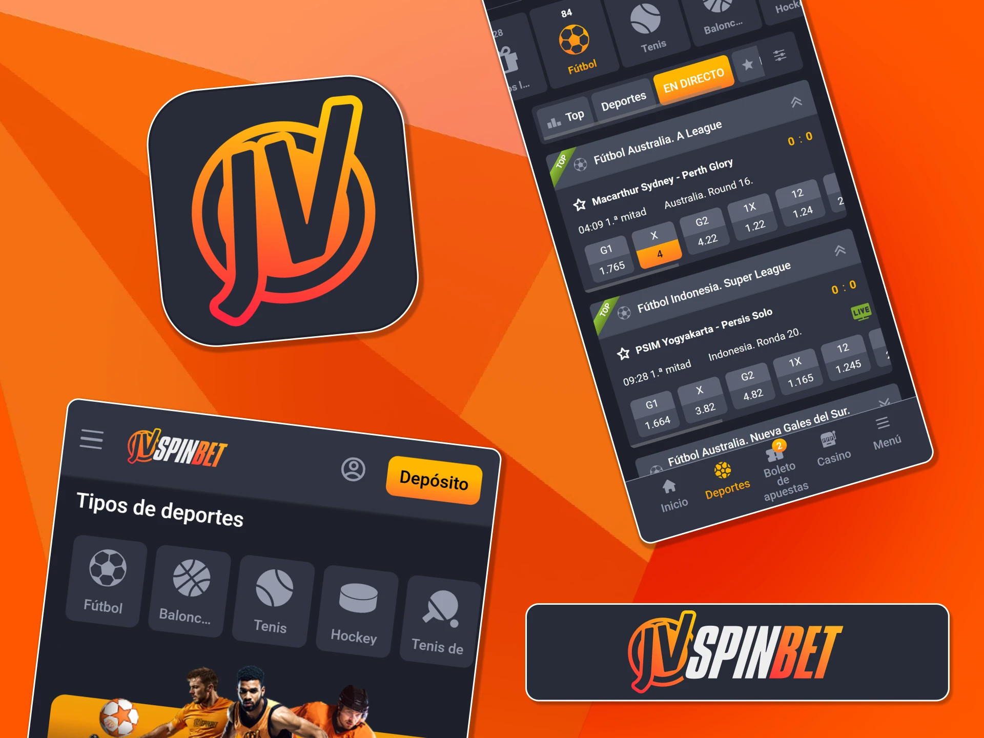 Apuesta en partidos de fútbol en vivo desde la aplicación móvil de JVSpin.