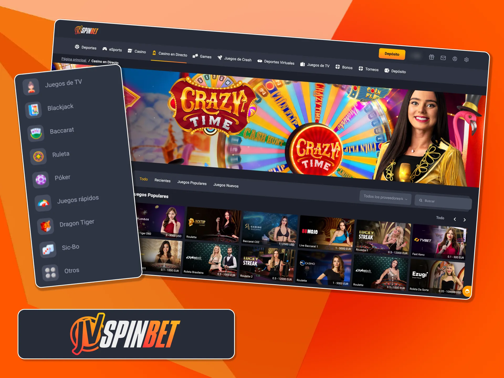 Jugá casino en vivo en JVSpin con crupieres reales.