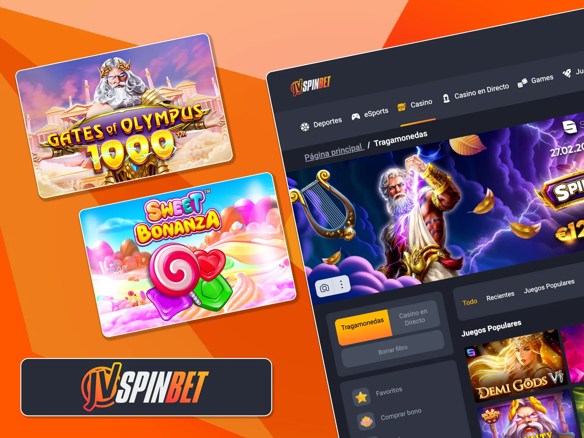 Jugá slots en JVSpin con títulos clásicos y modernos.