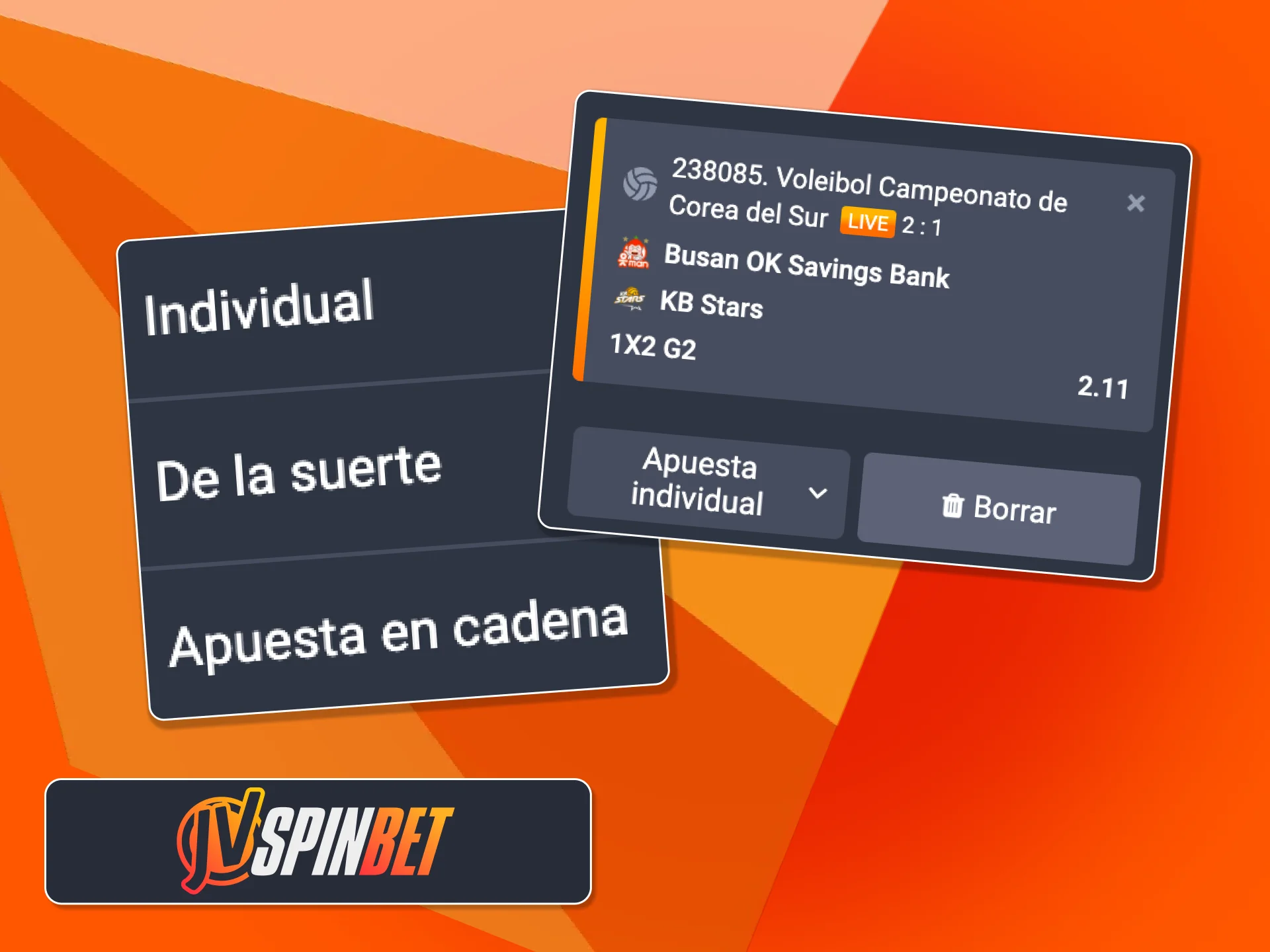 Elegí el tipo de apuesta en JVSpin según tu estrategia.