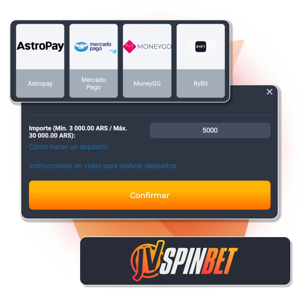 Cargá saldo en ARS y empezá a jugar en JVSpin hoy.