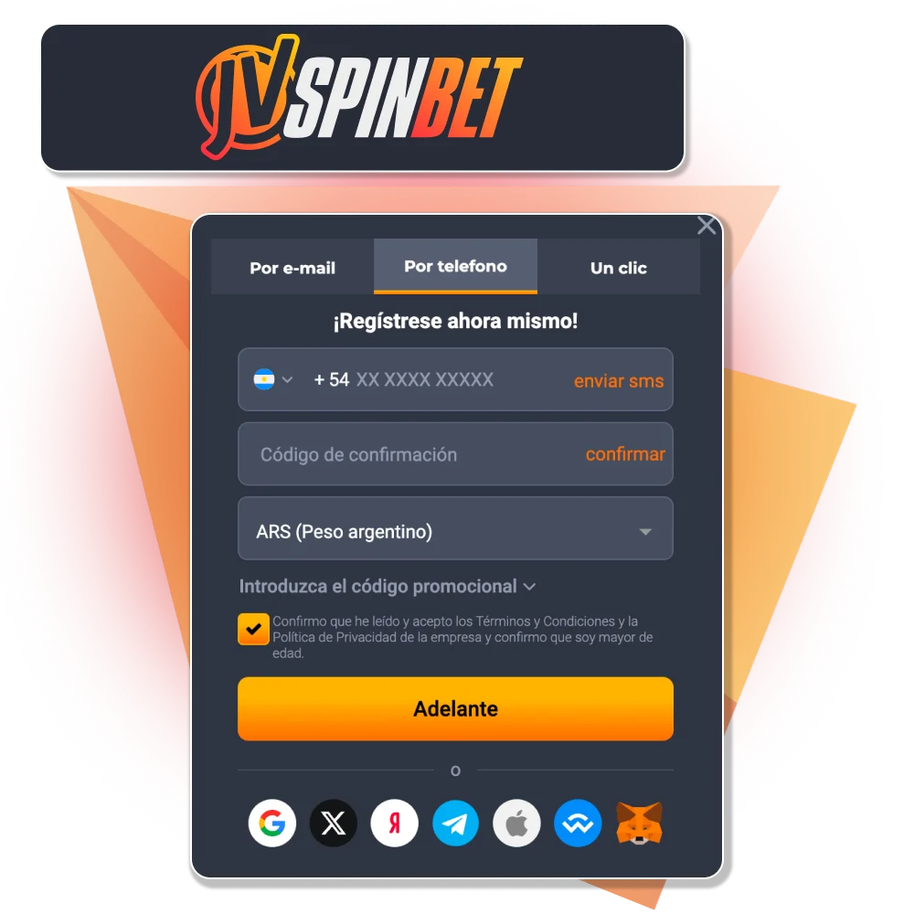 Registrate en JVSpin y disfrutá casino y apuestas deportivas.