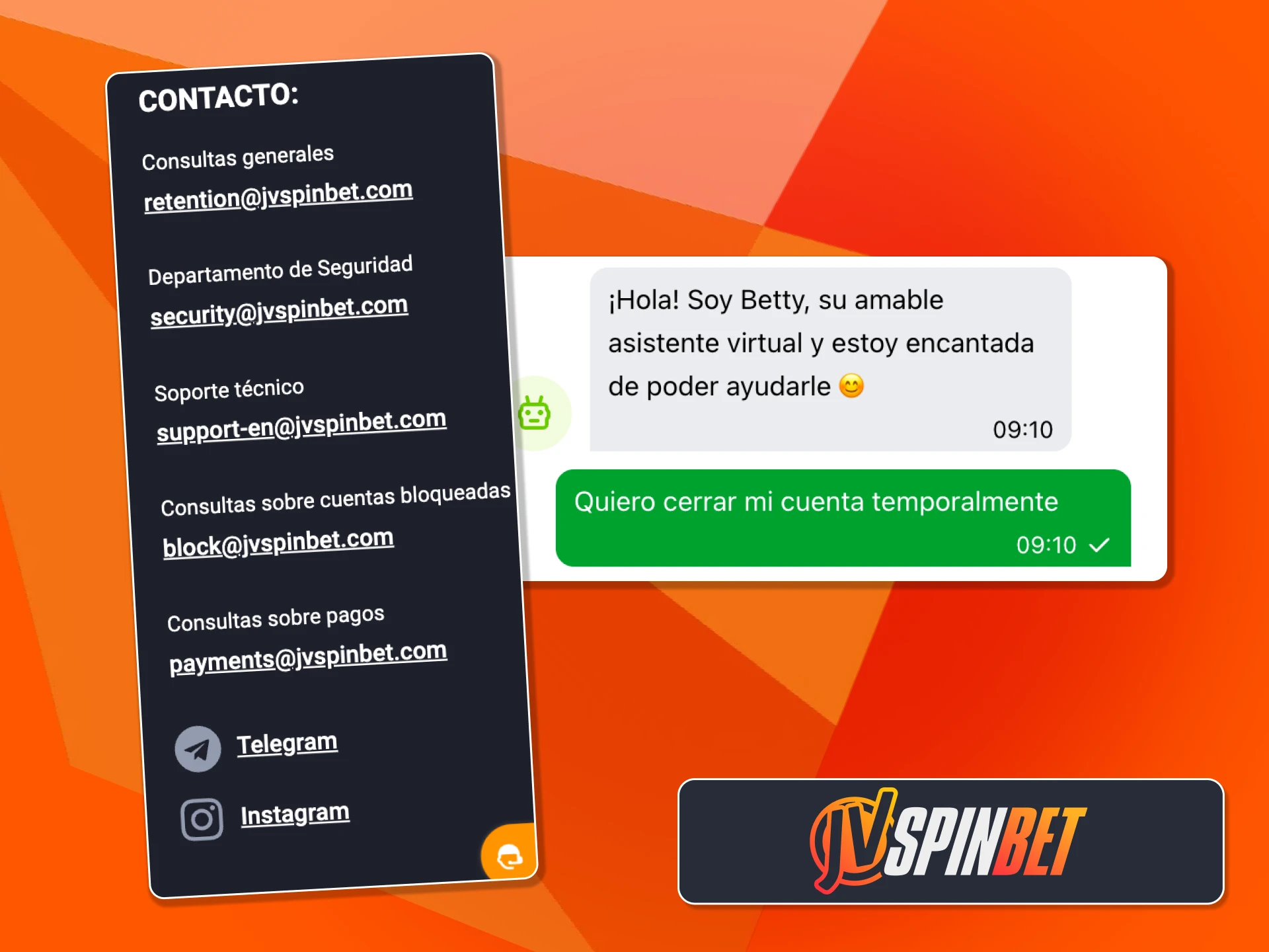 Solicitá el cierre de tu cuenta JVSpin de forma segura.