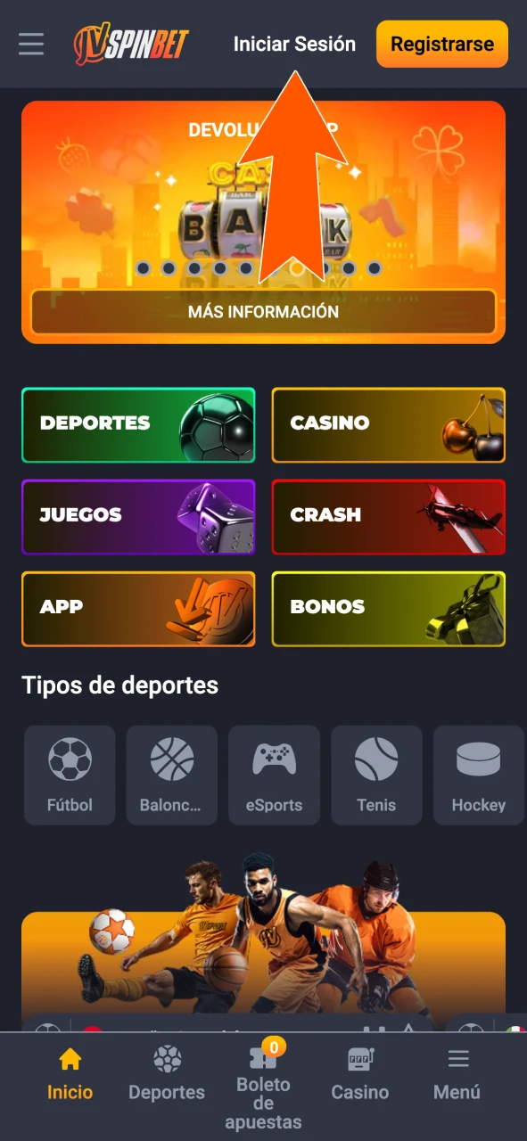 Accedé a tu cuenta JVSpin iniciando sesión ahora.