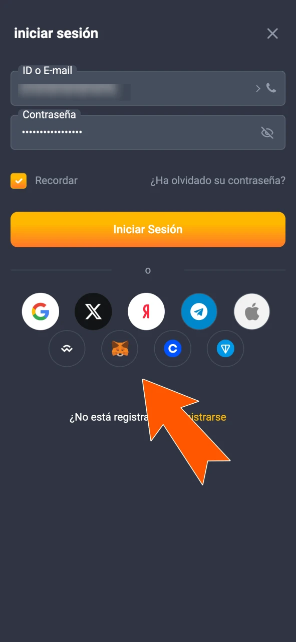 Accedé a JVSpin usando redes sociales o email.