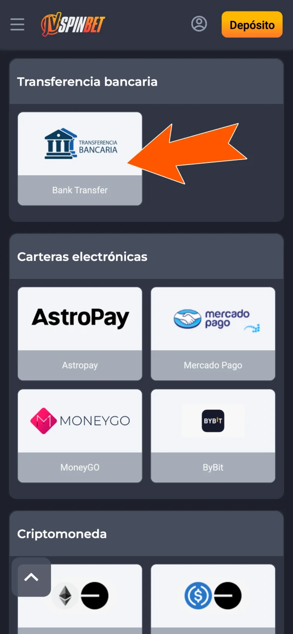 Verificá tu método de pago y continuá en JVSpin.