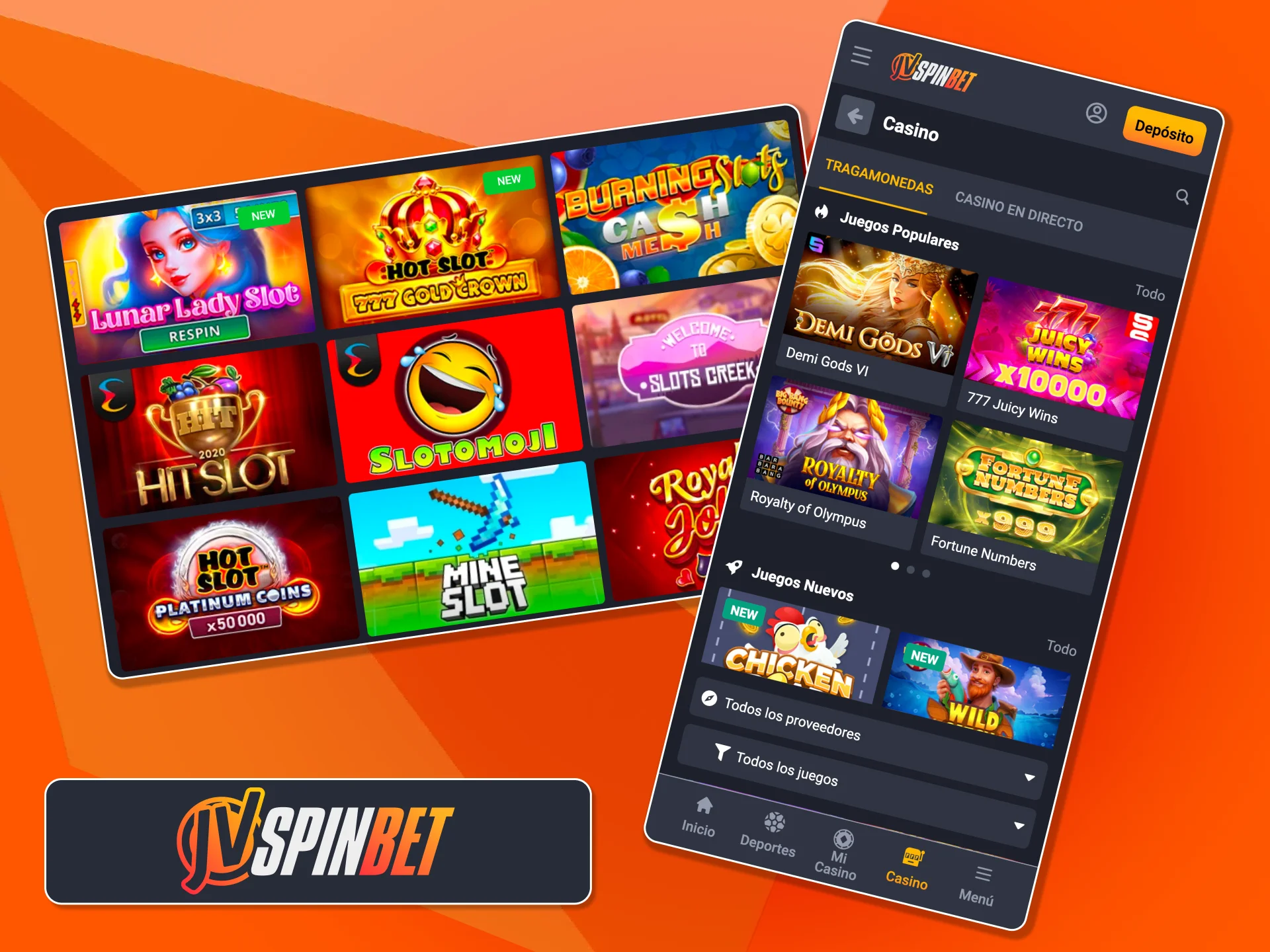 Jugá tragamonedas rápido y seguro en la app JVSpin.
