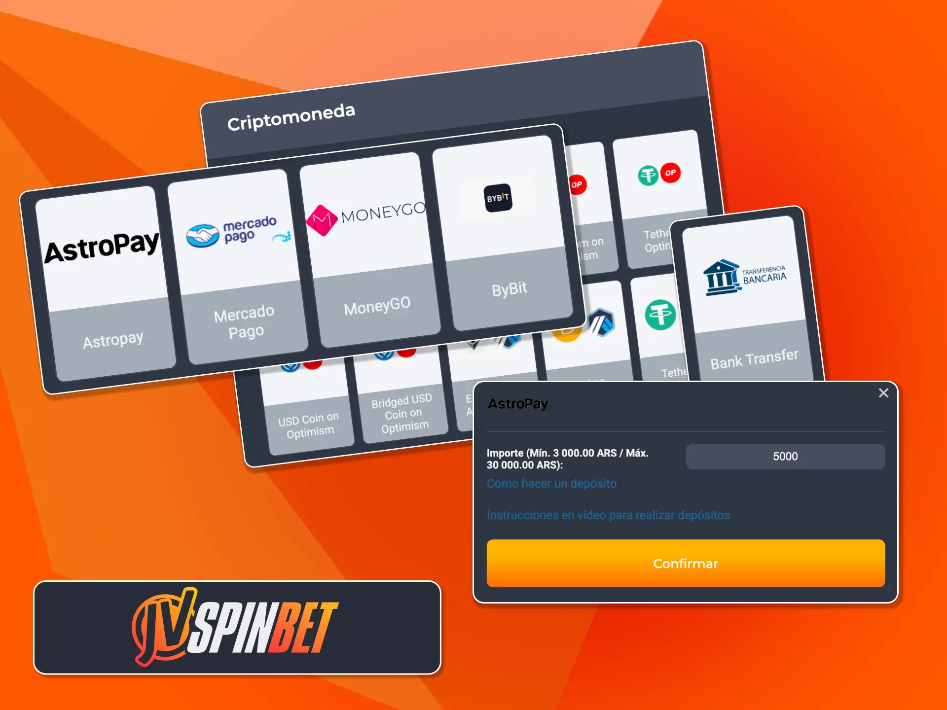 Elegí tu método preferido y revisá límites en JVSpin.
